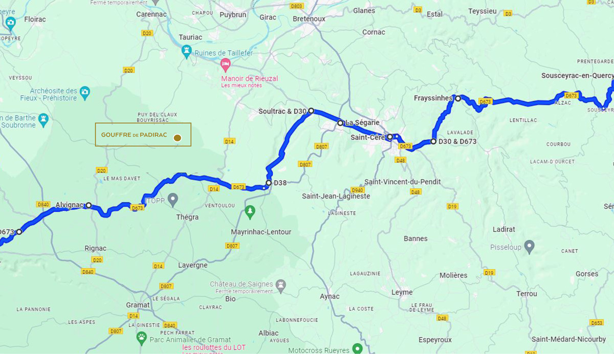 Parcours Tour de France 2024 - Gouffre de Padirac